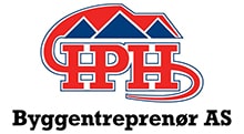 Logoen til HPH Byggentreprenør AS, som består av tømrere.